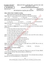 Bộ đề khảo sát chất lượng học kỳ I môn Lịch sử Lớp 9 - Năm học 2019-2020 - Sở giáo dục và đào tạo Vĩnh Phúc (Có đáp án)
